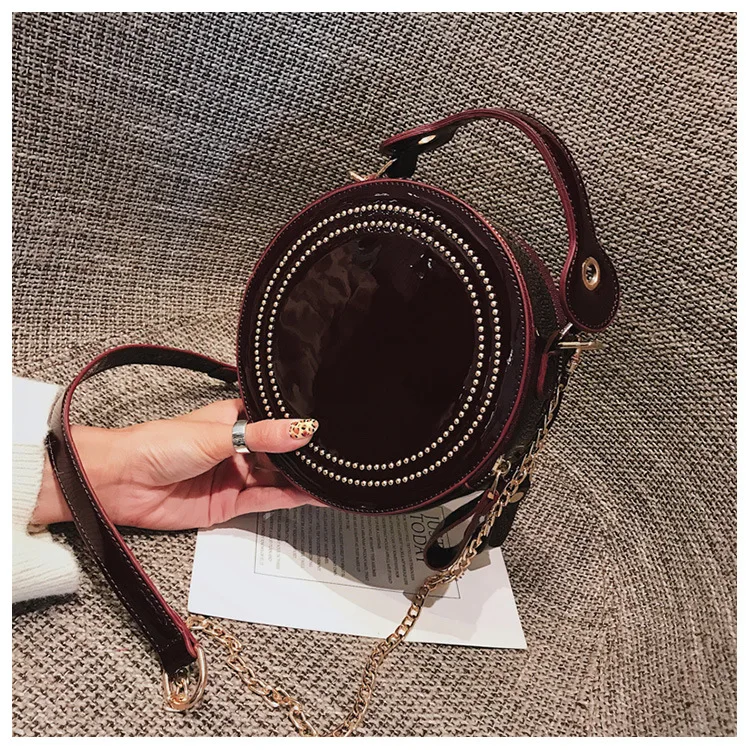 Женская сумка круговой дизайн модная сумка на плечо кожаная женская сумка через плечо сумка-мессенджер дамская сумочка женская круглая сумка