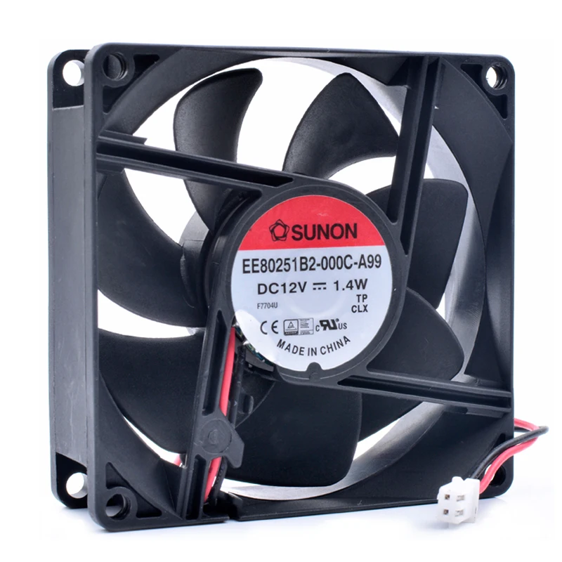 

Original EE80251B2-000C-A99 8cm 8025 80mm 80x80x25mm 12V 1.4W 2 line double ball bearing cooling fan