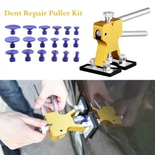 PDR Tools Car Repair Tool Car Body Paintless Dent Lifter Repair Tool Puller + 18 Tabs Hail Removal Tool car dent remover pdr paintless dent repair tool golden lifter kit hail hand tools set car bodywork repair tool for hail stone dent
