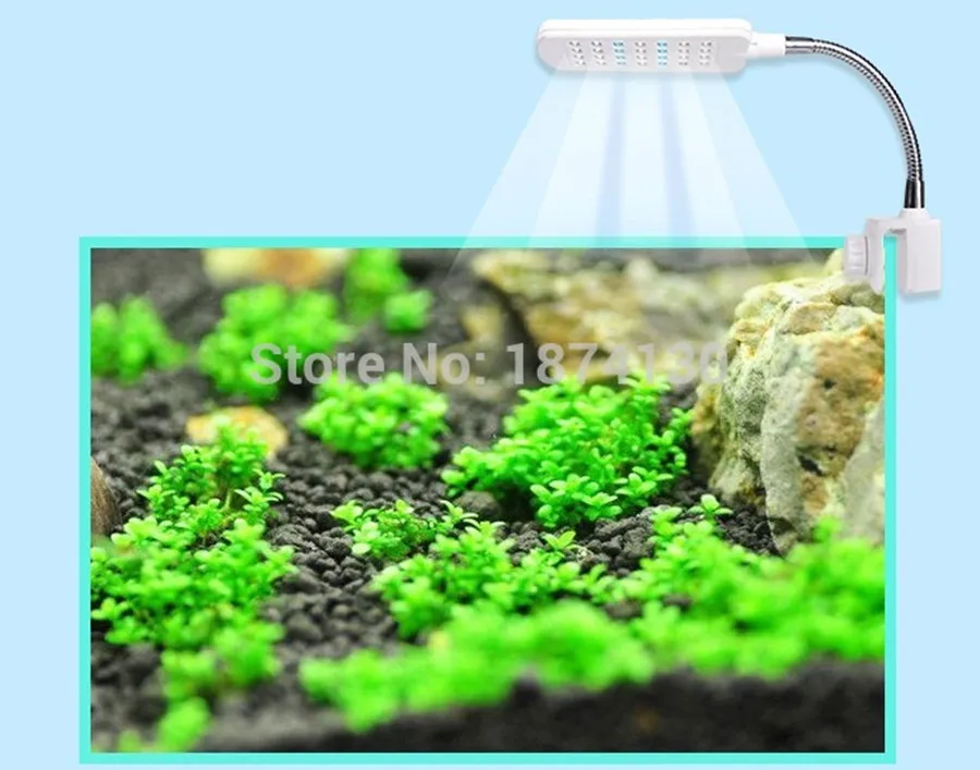 Супер тонкий светодиодный светильник для аквариума растительный светильник 1,5 Вт 4,8 Вт освещение для водных растений Водонепроницаемая пристегивающаяся лампа для аквариума