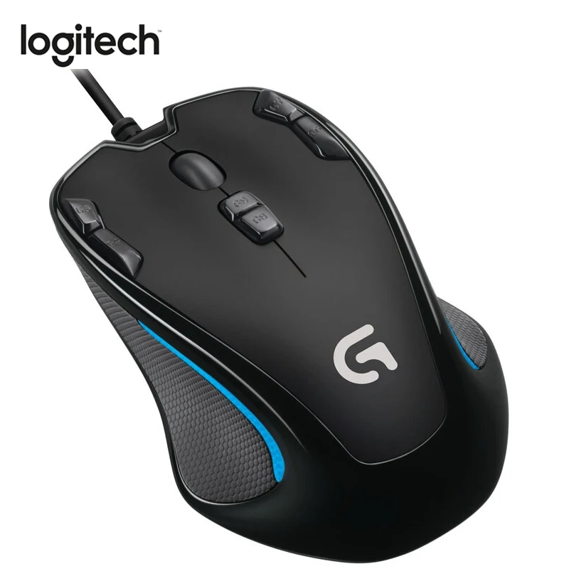 Проводная игровая мышь logitech G300S, предназначенная для MMO mouse, 2500 dpi, 9 перезаряжаемых программируемых кнопок для ноутбука, ПК, мышь для геймера