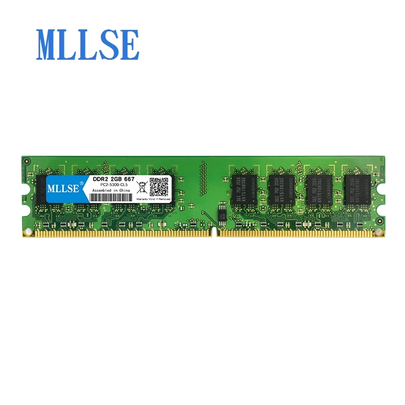 Mllse PC DIMM Ram DDR2 2GB 667mhz 1.5В память для настольных PC2-5300S 240pin без ECC компьютер RAM memoria |