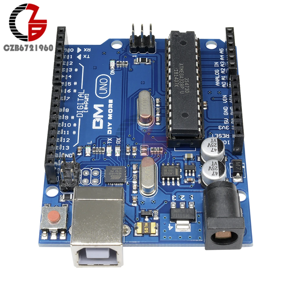 UNO R3 ATmega328P Mega328 макетная плата модуль CH340G CH340 плата ATMEGA16U2 зуммер микроконтроллер 3,3 В 5 В DC