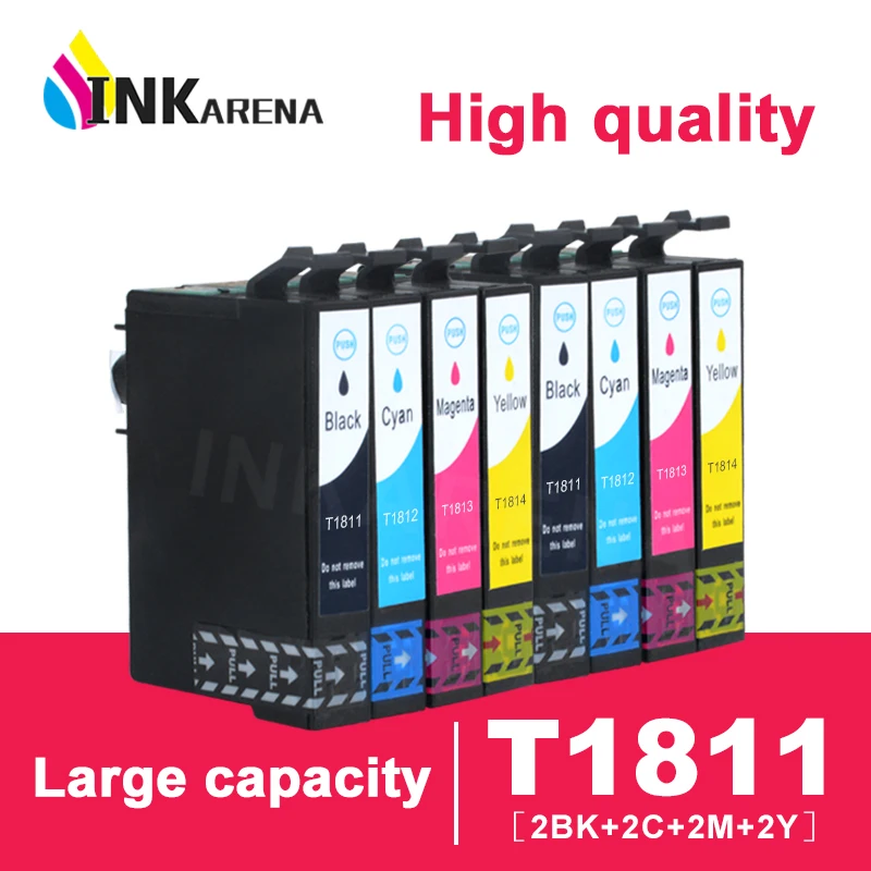 

T1811 Printer Cartridge For Epson T1811 T1812 T1813 T1814 Ink Cartridges for XP212 XP215 XP225 XP312 XP315 XP412 XP415 Printers