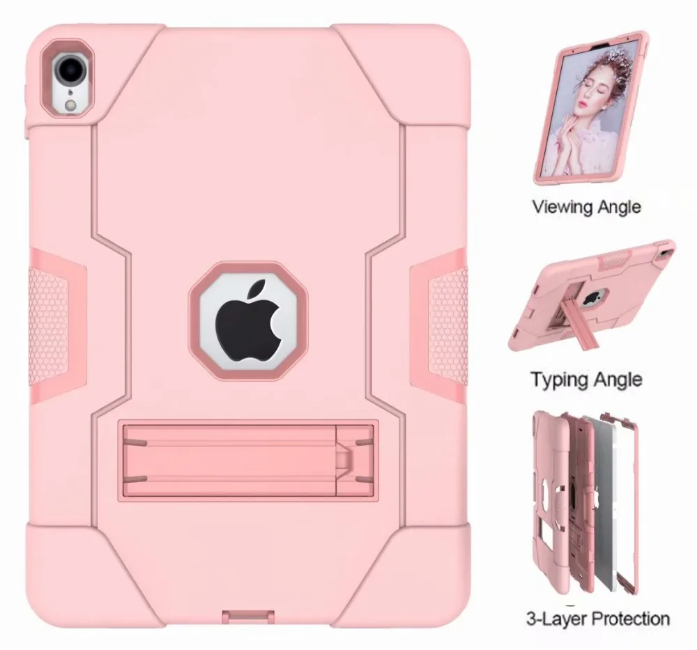 

Fanshu Armor Silicone Case For iPad 2 3 4 Mini Air 9.7" 11.9 " 10.5" New Kids Safe Heavy Duty Hard Anti Shock Cover Tablet Case