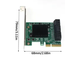 Pci-E к Sata3.0 карта расширения 6 портов Sata3.0 Riser Card 6G Ipfs карта расширения жесткого диска группа Ans