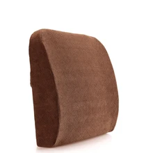 Большой Размеры плед автокресло поясничного Поддержка подушка для сидения автомобиля сиденье мягкий офисный стул, софа подушка из пены с эффектом памяти хлопчатобумажная изнанка Поддержка