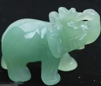 

Interesting Green jade Carved Elephant Small statue