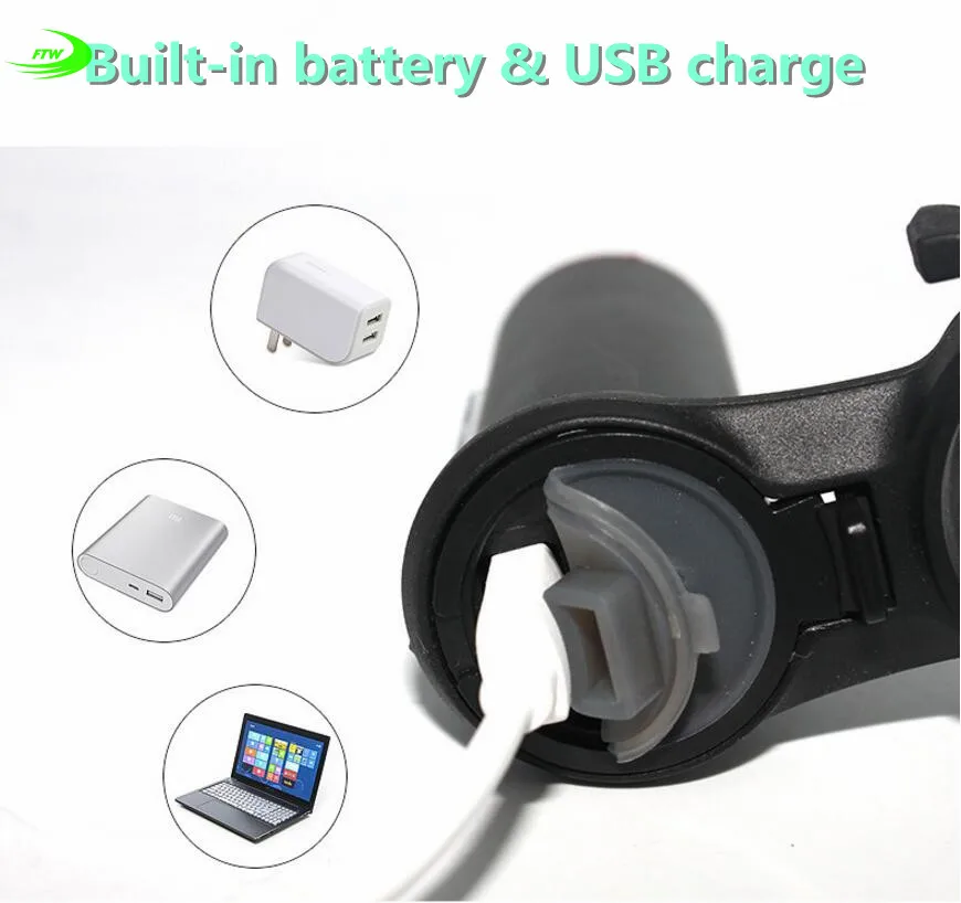 Bicycle USB Light Bike LED 360 Degree Laser Light Cycling Tail Flashlight Bicycle Accessories TL2061