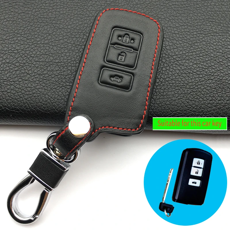 Genuine Leather Stainless Steel Decorati KeyChain for 2013 2014 2015 Toyota RAV4