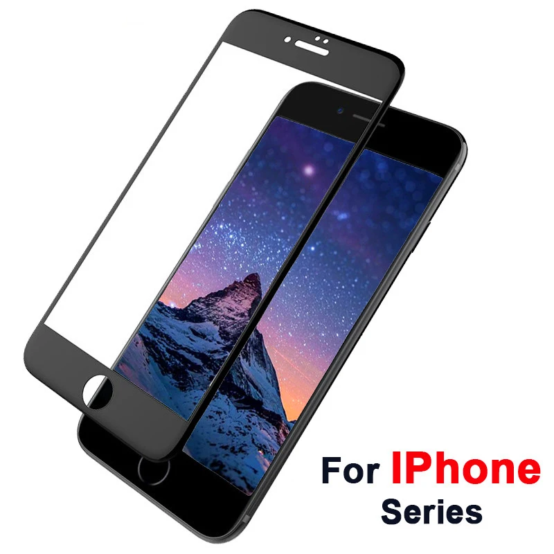 Закаленное стекло с полным покрытием для iPhone 6 S 7 чехол Apple 7X8 Plus 8 стеклянная