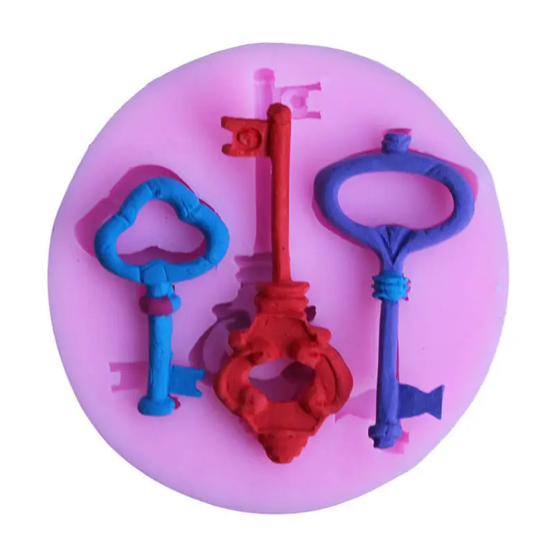 CHENGLAN New Cake Key Design Mold Silicone Fondant Art Tools Chocolate | Дом и сад
