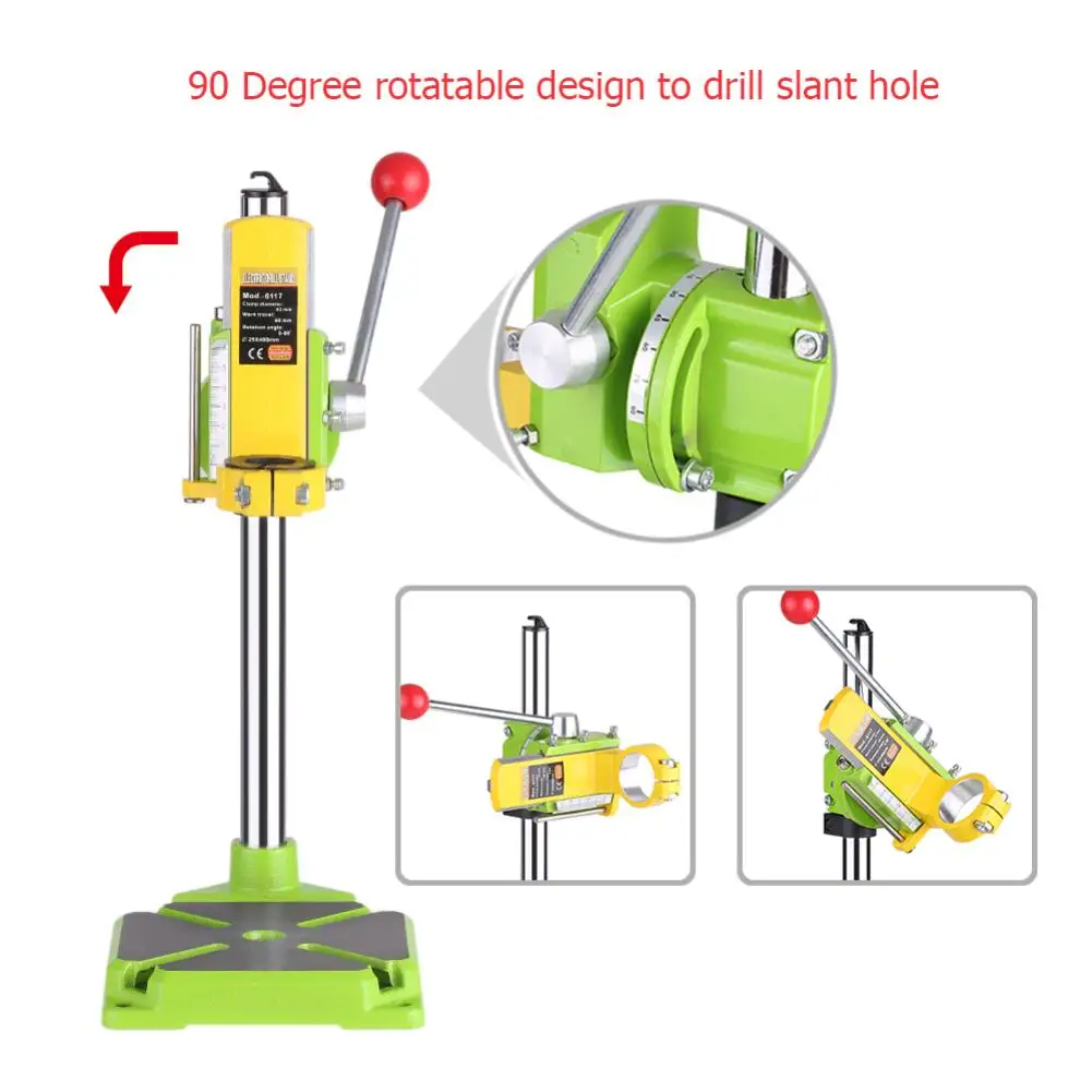 

High Precision Electric Bench Drill Press Stand Rotary Clamp Base Frame Bracket Set