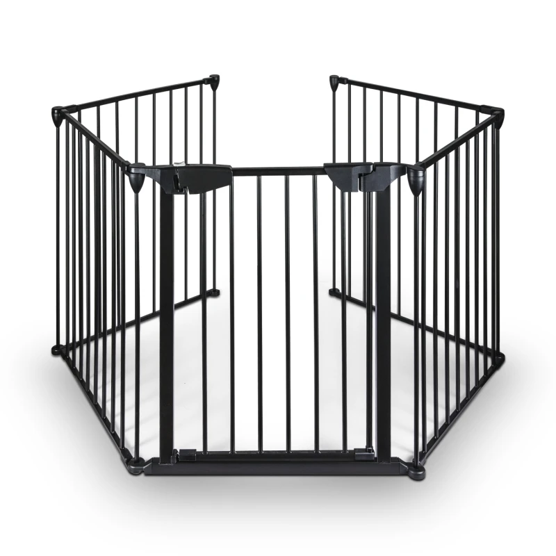 

Fireplace Fence Multi-Functional Fence BBQ Pet Baby Safety Gate Fence Exercise Play Yard Metal Fire Gate - Lorce Lock - US Stock