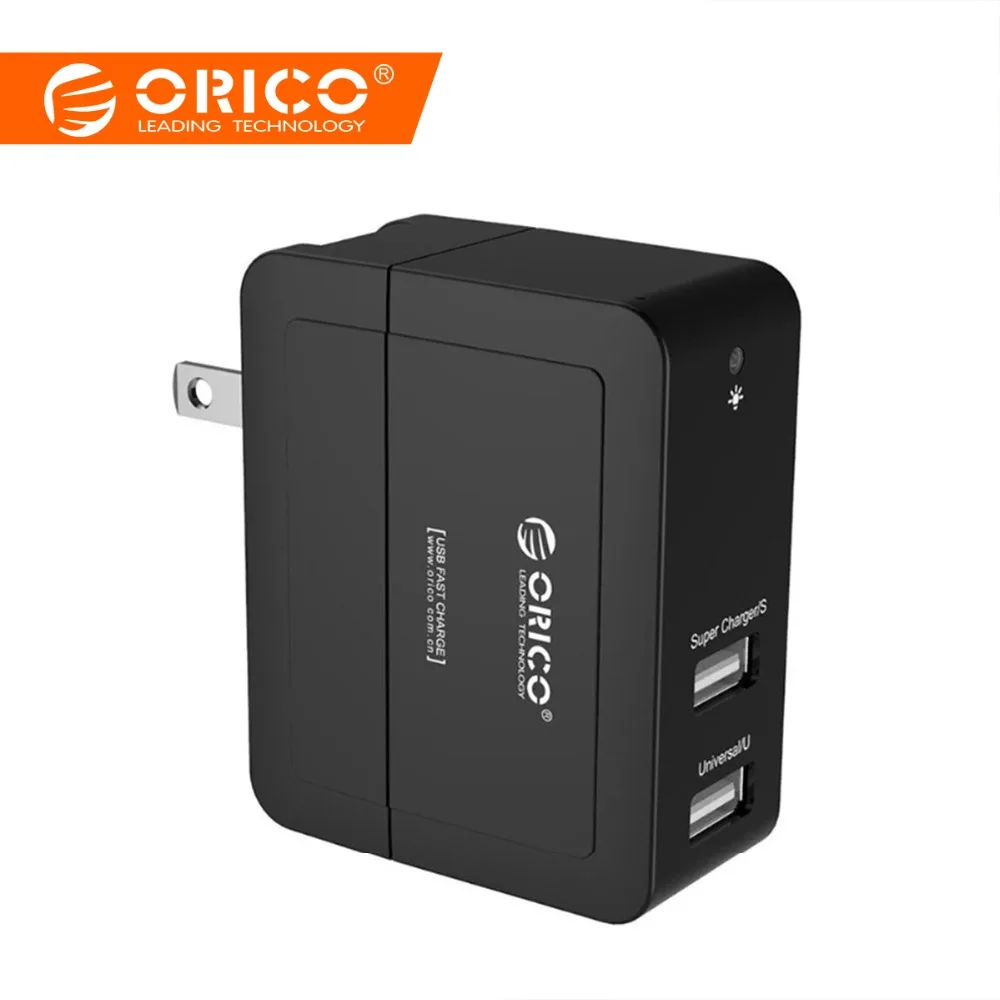 

ORICO universal Travel Wall Charger Adapter 5V2.4A USB Charger US Plug Portable Smart Mobile Phone Charger for Android iPhone