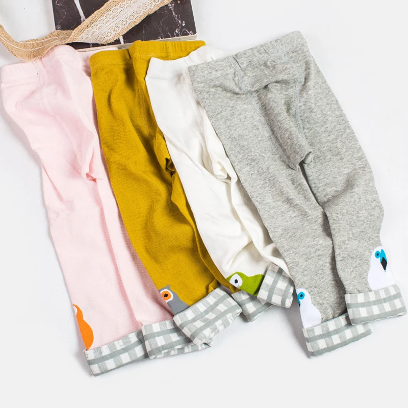 Штаны для малышей милые хлопковые леггинсы для маленьких девочек удобные эластичные теплые леггинсы для девочек, одежда в 4 цветах, От 0 до 5 лет S-L