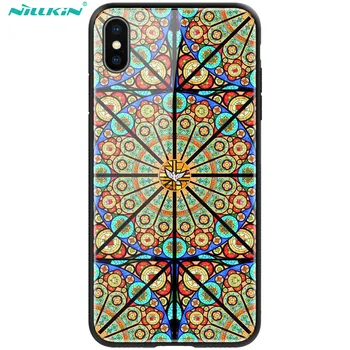 

Painted Tempered Glass Back Cover For iPhone XS Max NILLKIN Brilliance Case Soft TPU PC Protector Phone Case For iPhone XS Max