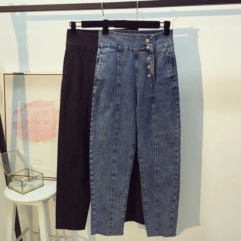 TWOTWINSTYLE, джинсовые женские штаны, на молнии, с пуговицами, с высокой талией, в стиле пэчворк, джинсы для женщин, осень, уличная мода, одежда, новинка