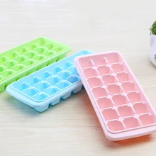 LIRUIKA 21 квадратные кубики льда 12 сетки с крышкой Пластиковые Креативные в форме сердца Мороженое Производитель Кухня барная Питьевая аксессуары