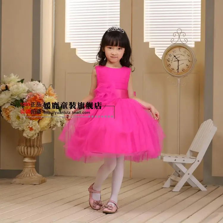 Children s clothing spring one piece girl formal wedding child princess performance dress