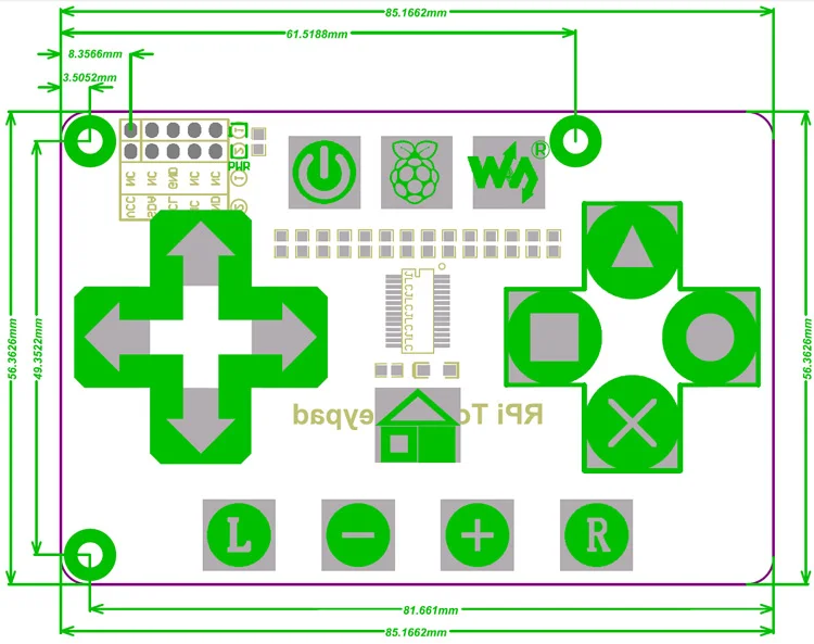 RealQvol RPi емкостной сенсорной клавиатурой предназначен для любой пересмотр Raspberry Pi (непосредственно Горячем режиме) 16 сенсорные клавиши IC