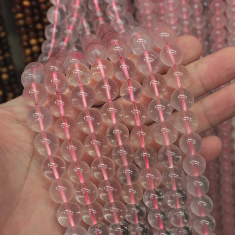 

8mm 10mm 12mm Natural rose quartz stone beads natural gemstone beads DIY loose beads for jewelry making wholesale !