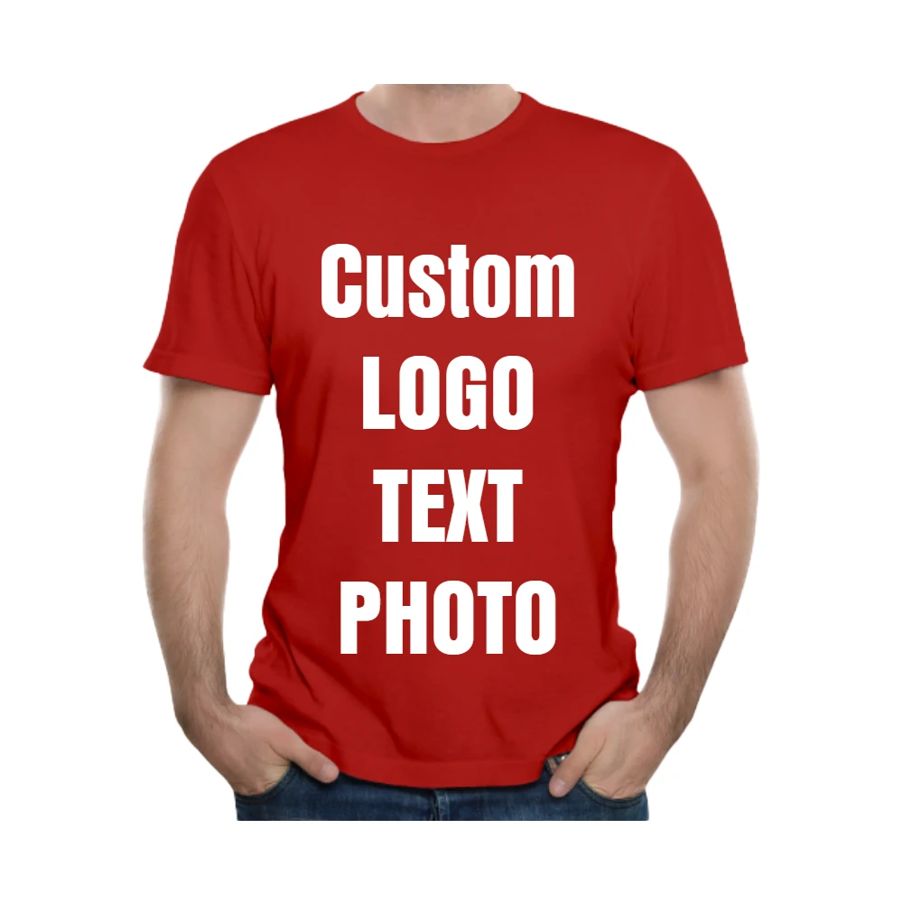 

Custom Mens T Shirts Men Casual Cotton Short Sleeve T Shirt Tops Print LOGO/TEXT/PHOTO