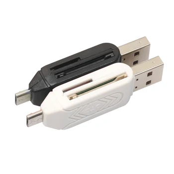 

2Pcs 2 in 1 Dual USB OTG SD TF Card Reader Adapter Phone Extension Header Memory Cardreader for Smartphone Computer PC
