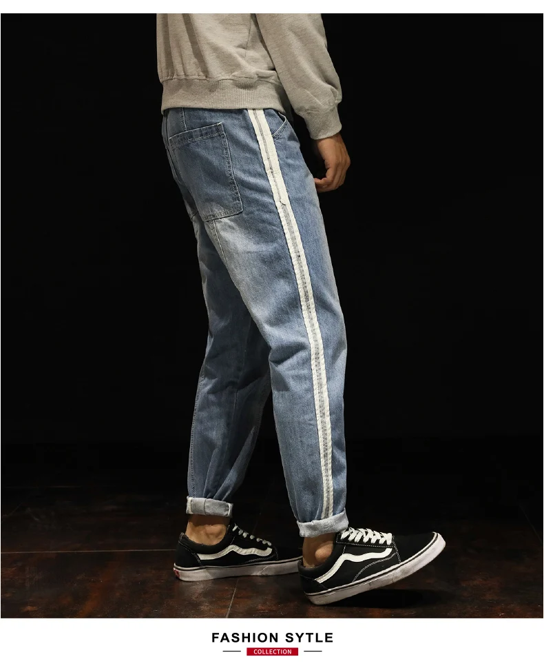Oversized 2018 new long jeans men fashion Harem Pants Famous Designer Vintage Design Denim Trousers Plus size 28-38 40 42 #5500