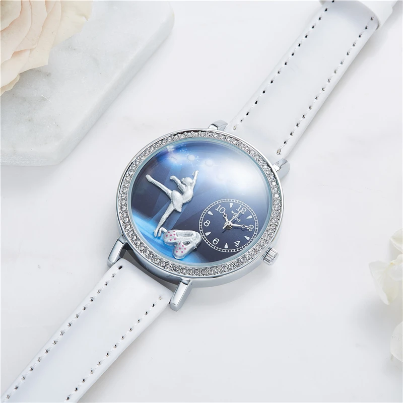 Miss Keke New 3d Clay Cute Mini World Ballet Gir Women Watches Relogio Feminino Ladies Fashion Leather Wristwatches 641