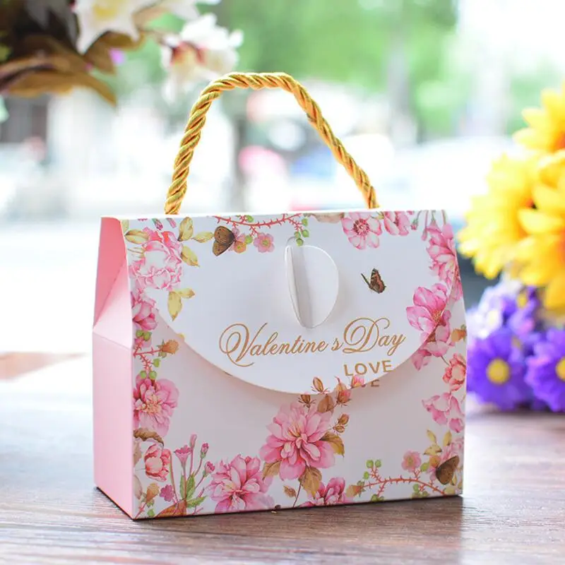 

Free Shipping 10pcs/pack Wedding Favor Chocolate Candy Box Wedding Candy Gifts Handbag Casamento Decoration Mariage