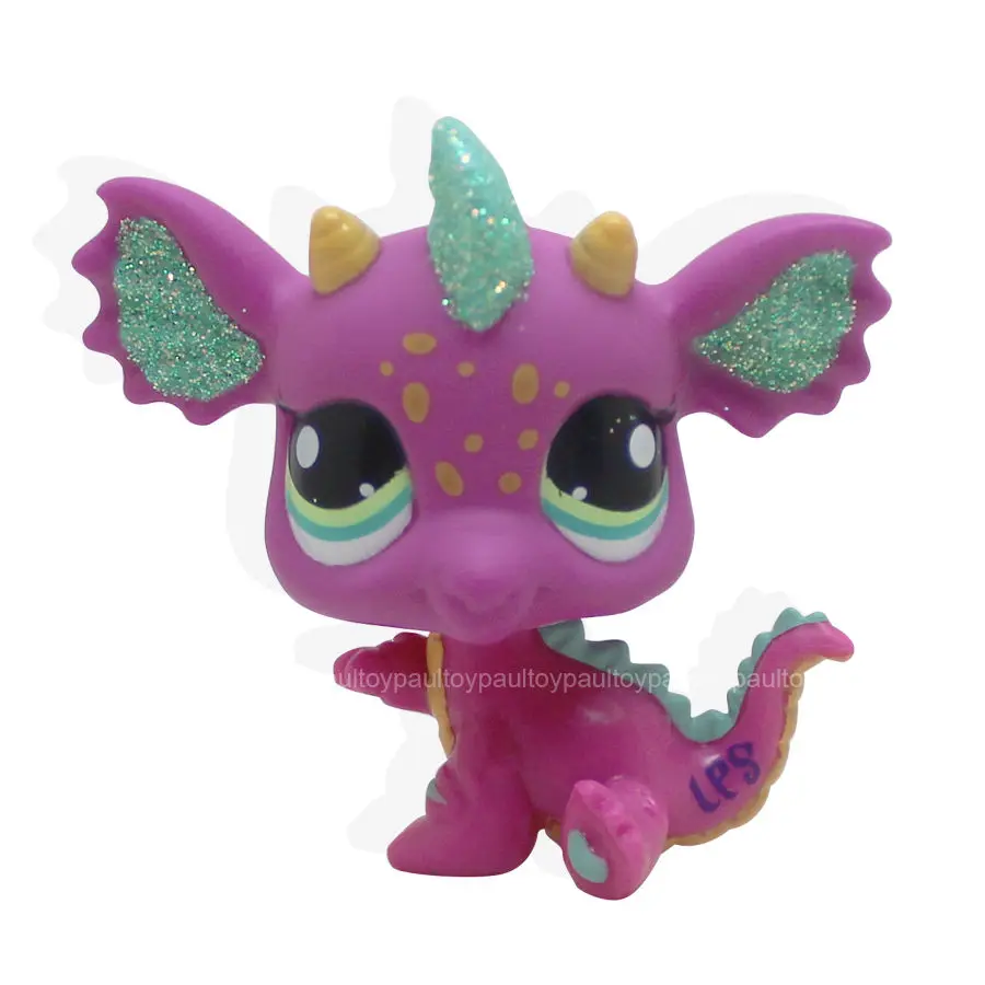 Маленький питомец #2663 Искра розовый зеленый дракон редко игрушка|littlest pet|toys toysdragon