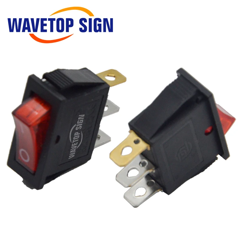 WaveTopSign лазерный выключатель питания 220 В 30A 4Pin выключатель питания 220V16A 3Pin круглый выключатель 220 В 3A 3 шт./лот
