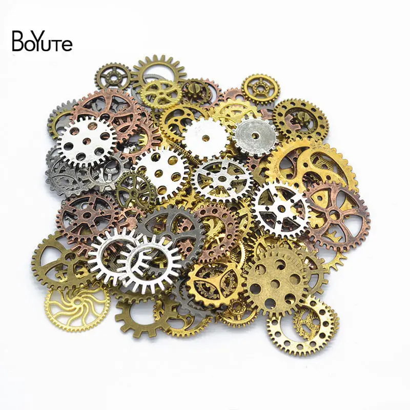 BoYuTe (500 GramLot) Mix Styles Metal Steampunk Gears Diy Steam Punk Alloy Jewelry Accessories  (1)