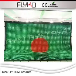 Flyko этап полного Цвет гибкие светодиодные Экран дисплея Крытый светодиодный видео Шторы p100mm 5x8 м Дисплей LED Шторы