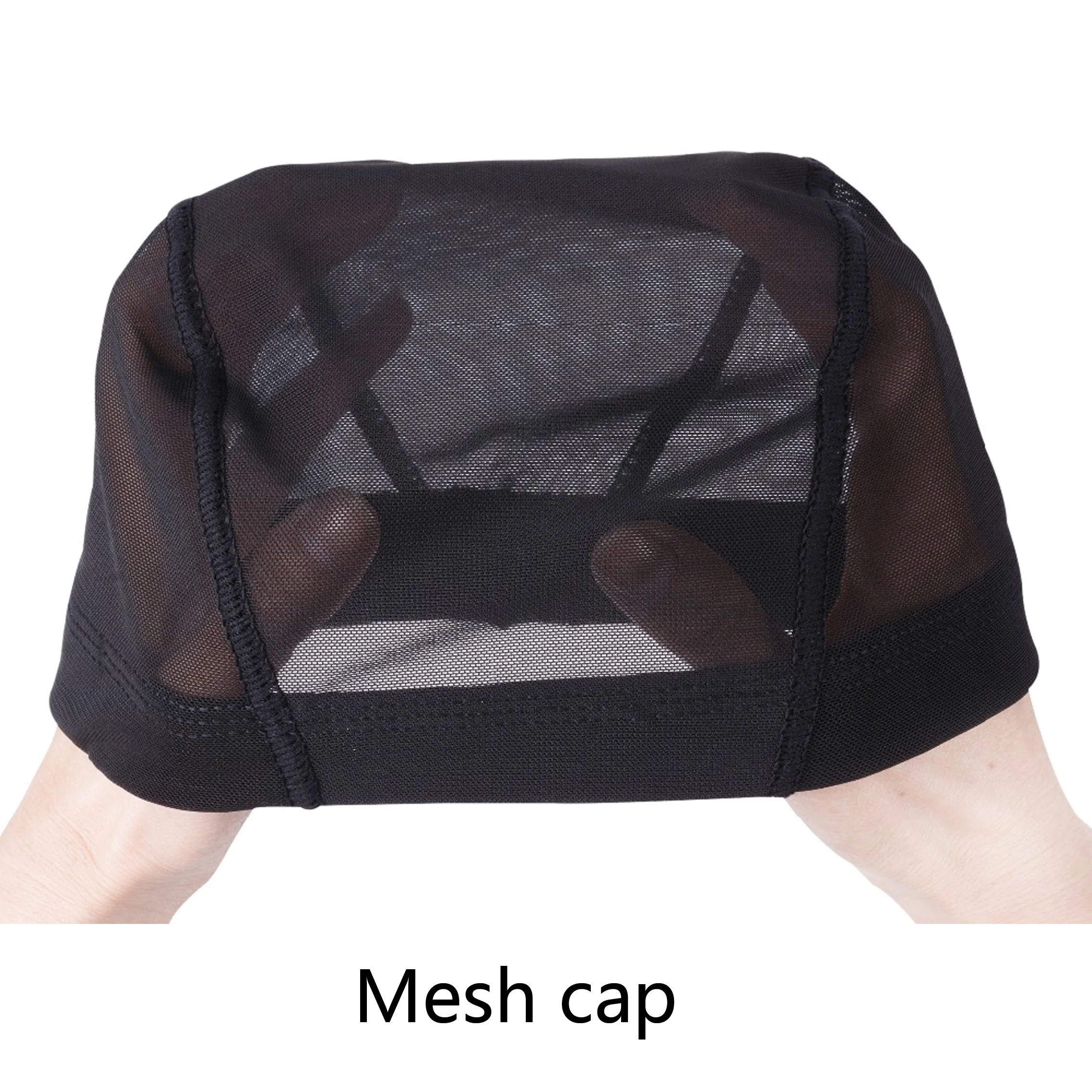 1 Pcs Black Mesh dome Wig Caps Easier Sew in Hair Stretchable Weaving Cap Elastic Nylon Breathable Mesh Net Hairnet