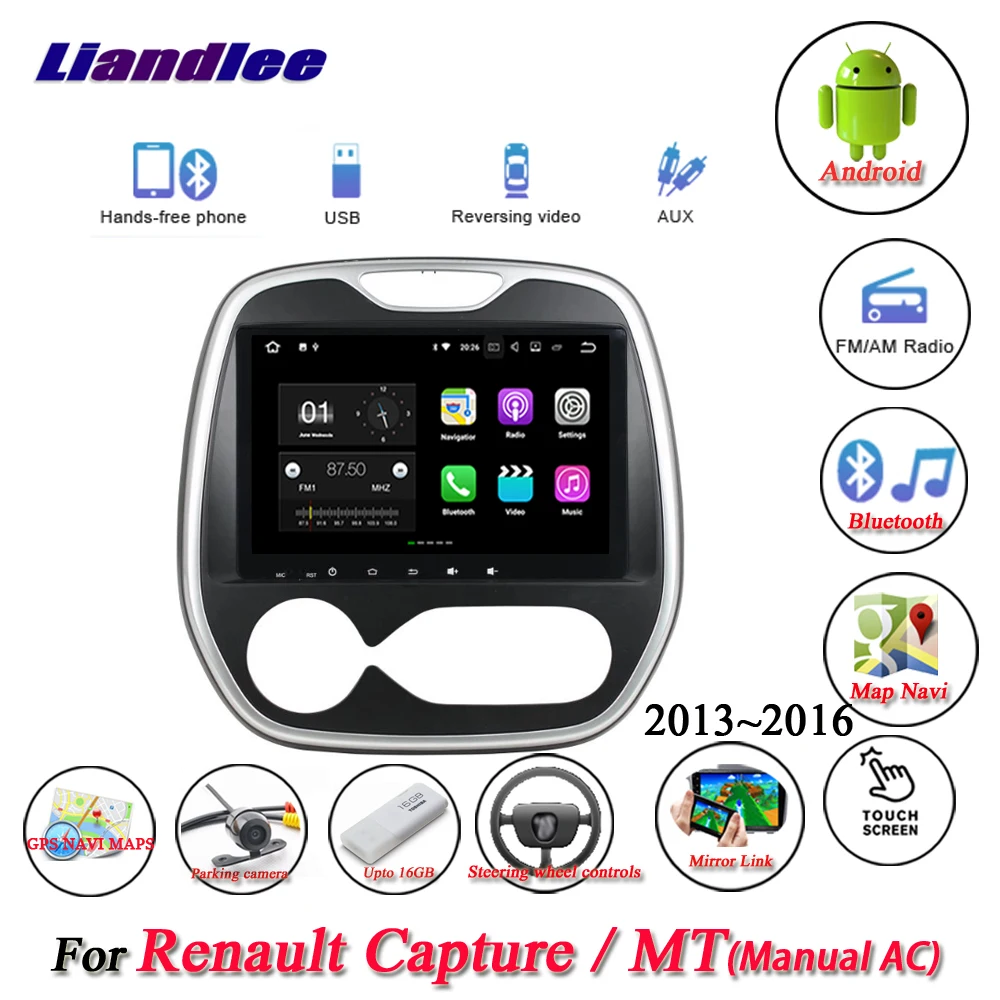 Sale Liandlee Car Android System For Renault Capture / MT Manual AC Radio BT GPS Navi MAP Navigation Screen Multimedia NO DVD Player 2