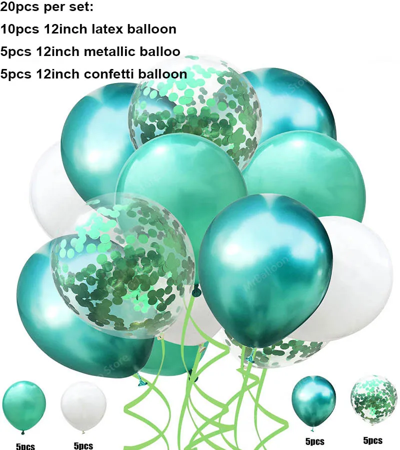 Смешанные металлические золотые шары деко день рождения металлические шарики для день рождения вечерние украшения детский воздушный шар "Конфетти" Воздушные шары Свадебный декор - Цвет: Mixed Green