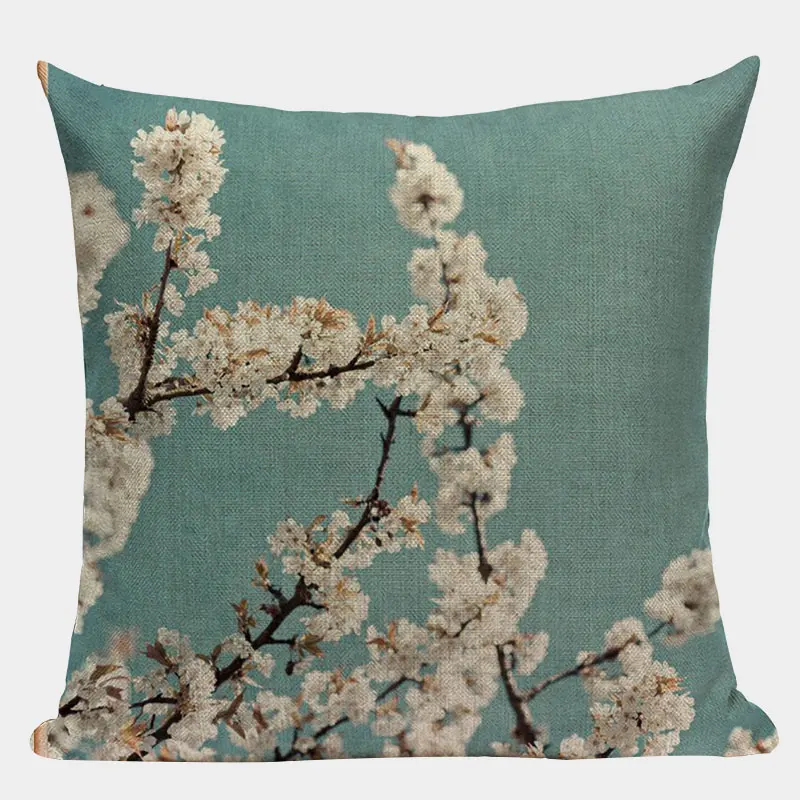 Красочные ботанические подушки цветочный текстиль голландская Хризантема 45 см x 45 см квадратный диван и стул 1 сторона печать Наволочка - Цвет: L259-11
