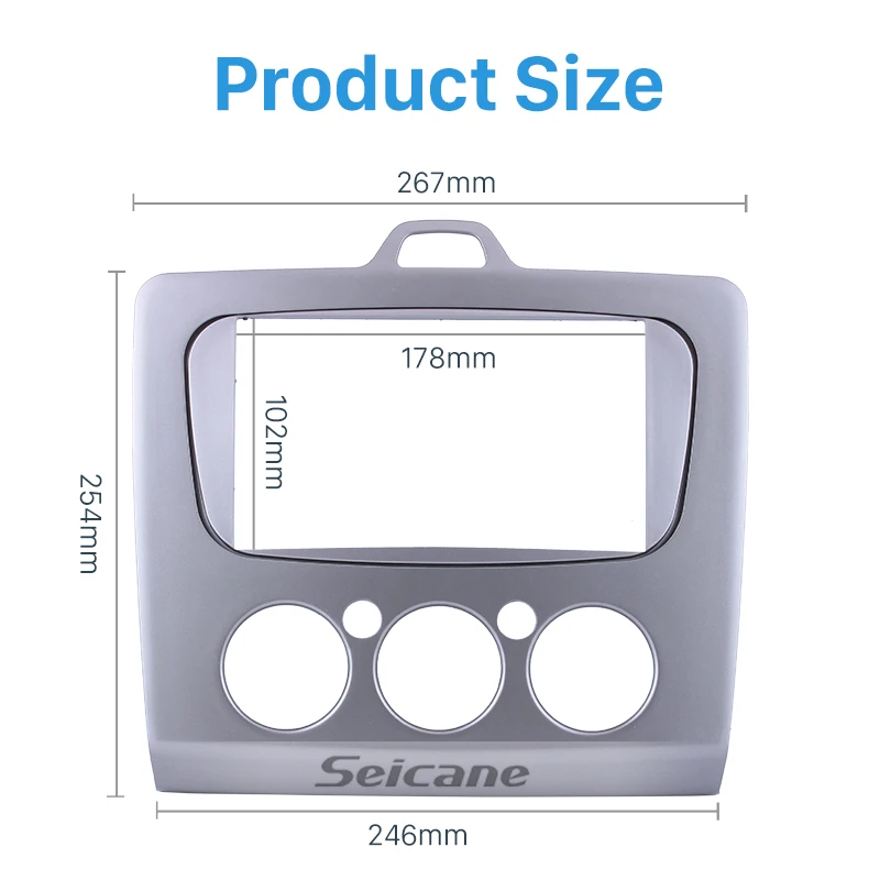 Seicane установка 2 Din автомобильный радиоприемник Панель рамка лицевой панели для 2004 2005 2006 2007 2008 2009 2010 2011 Ford Focus тире CD отделка комплект