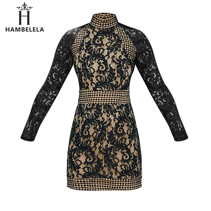 HAMBELELA HIGH QUALITY Self Portrait Dress 2019 Women Wear Long Sleeve Lace Dress Elegant Winter Club Dress Robes Femmes Soldes (5)