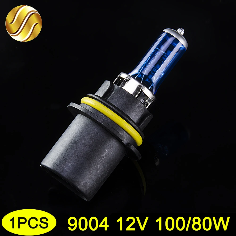hippcron HB1 9004 12V 100/80W Super White Halogen Bulb P29t Blue Glass ...