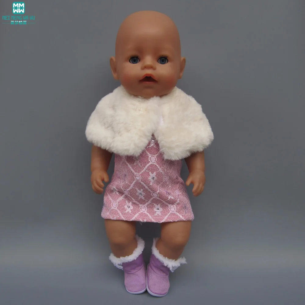 

doll clothes fits 43cm-45cm girl doll and Baby Born baby fashion dress crawling clothes doll shoes