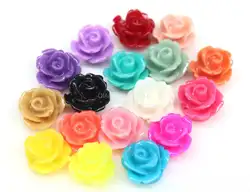 300 шт. смешанные Цвет Роза Бусины, цветок Бусины сверлить, цветы, 10 мм Цветок Бусины, 1.5 мм отверстие