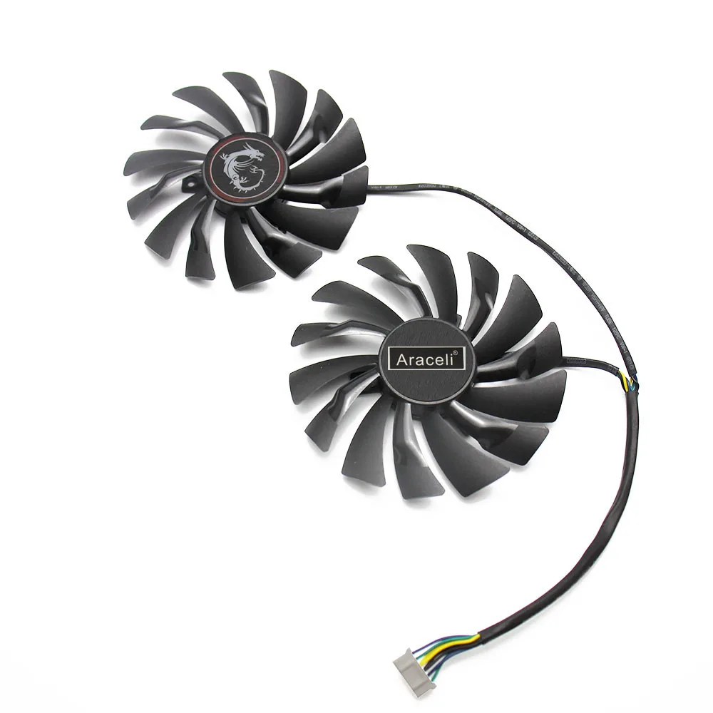 2PCS 95MM PLD10010S12HH 6Pin Graphics Video Card Cooler Fan For MSI GTX980 GeForce GTX 980 GAMING Dual Fans Twin Cooling Fan