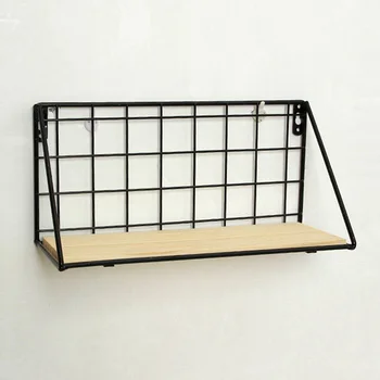 

Wooden Iron Storage Holders Home Storage Shelf Wall Hanging Storage Box Flower Pots Book Storage Racks Decoration Organizer