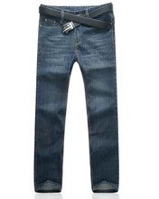 Мужские Прямые Джинсы Мужские Slim Fit Брюки Для Мужчин Бренд повседневная Motorcyle Homme Denim Байкер Брюки Мужчины Плюс Размер 36-52 E491