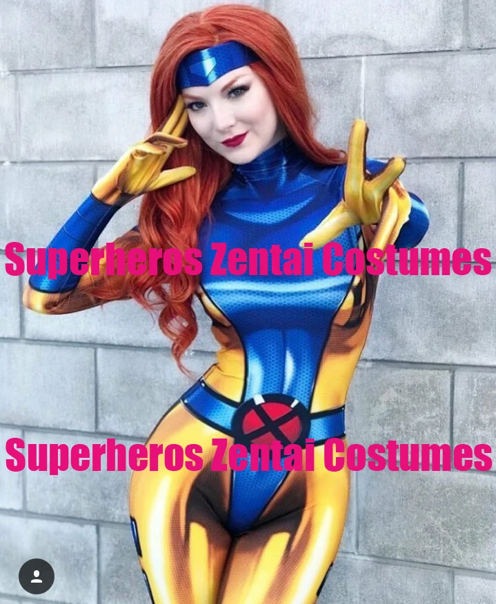 High Quality 3D Print 90s Jean Grey X Men Cosplay Costume Zentai X man ... X Men Girls Cosplay