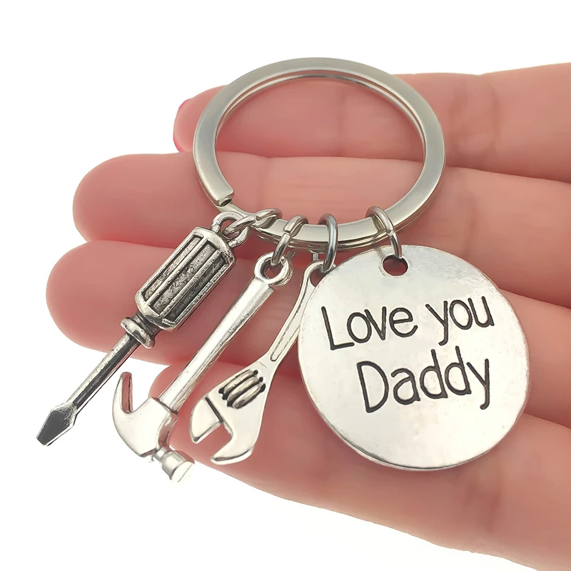 

Metal 3D Motorcycle Car Keychain Tool Key Chain If Dad Can't Fix It No One Can Accessories Cool Key Ring Keyring For Men