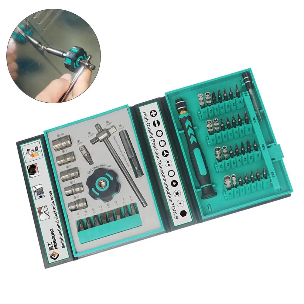 

47Pcs PengGong Magnetic Precision Screwdriver Kit PC Phone Laptop Repair Tools hot